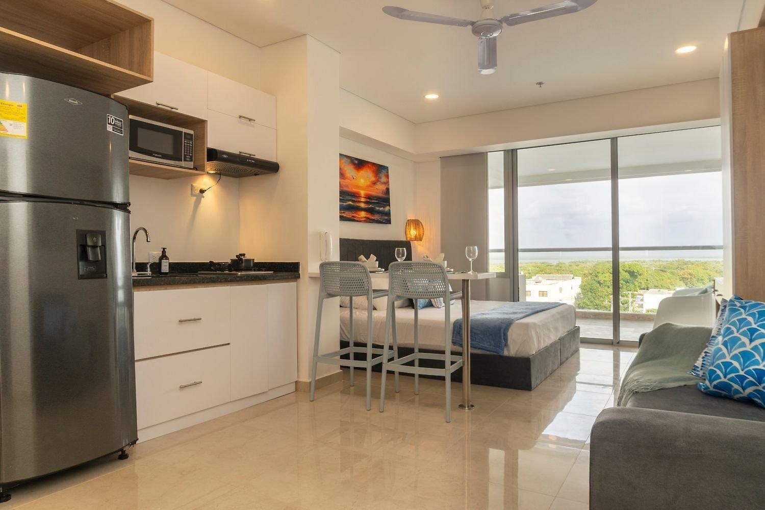 Cama King Balcon Vista Hermosa Cb634 * Cartagena